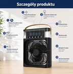 ❄️ Przenośna Klimatyzacja Powietrza 3 w 1 USB – Wentylator, Nawilżacz i Lampka LED